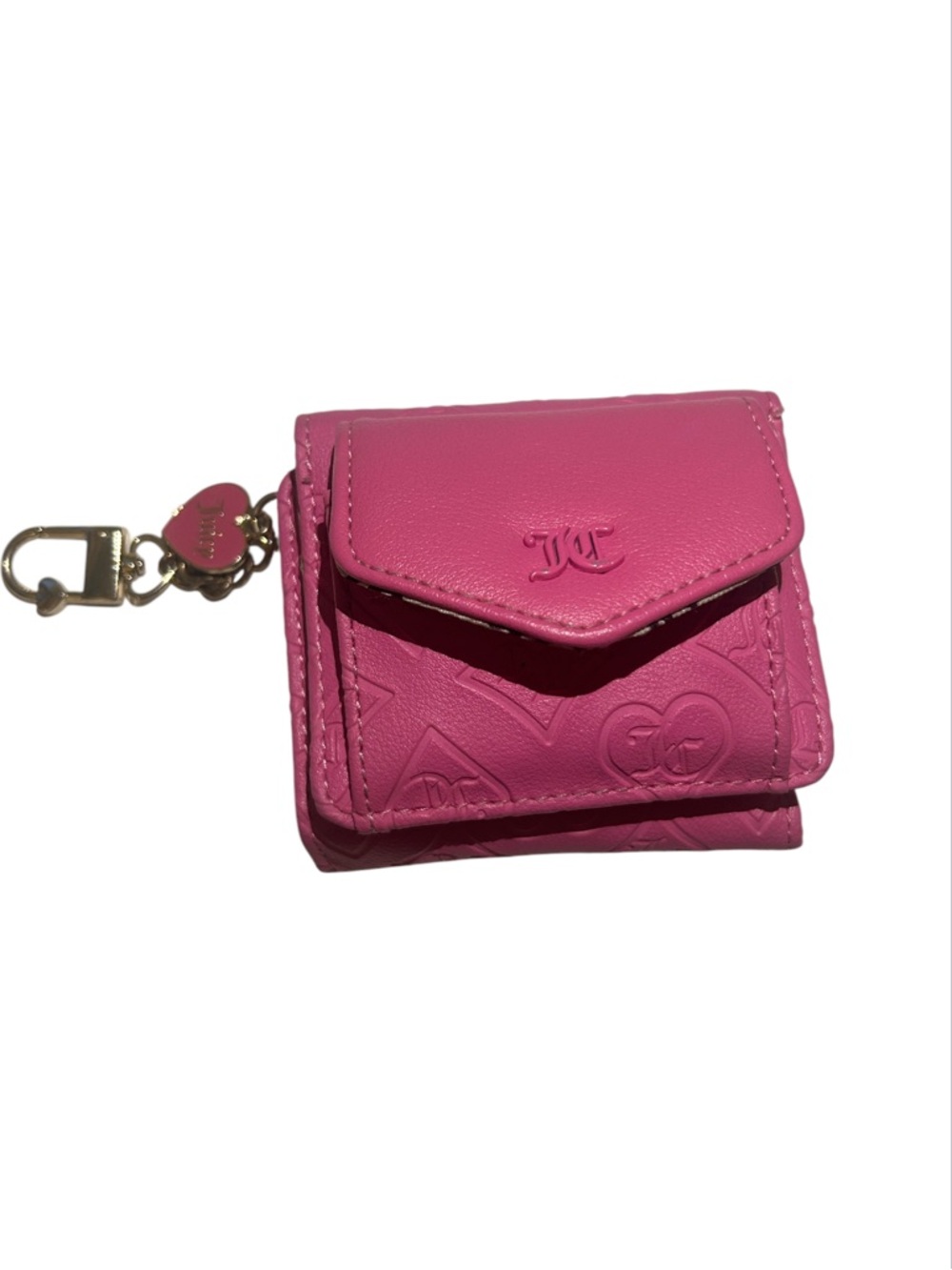 Juicy Couture Pink Mini Wallet Keychain Coin Purse Y2K Cute Compact